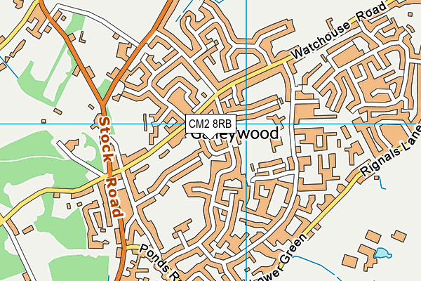CM2 8RB map - OS VectorMap District (Ordnance Survey)