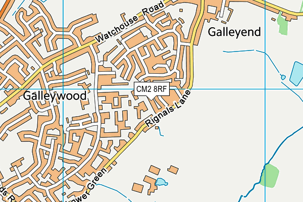 CM2 8RF map - OS VectorMap District (Ordnance Survey)