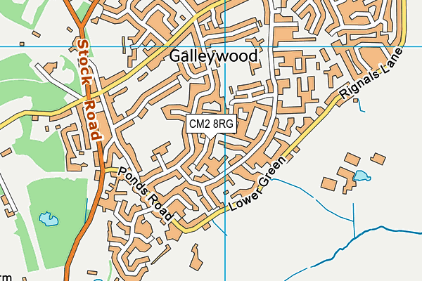 CM2 8RG map - OS VectorMap District (Ordnance Survey)