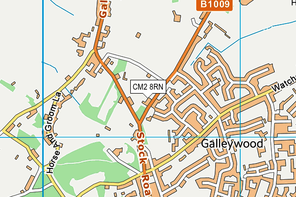 CM2 8RN map - OS VectorMap District (Ordnance Survey)