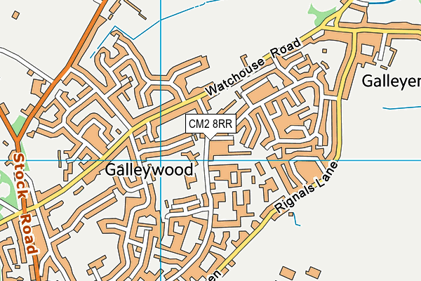 CM2 8RR map - OS VectorMap District (Ordnance Survey)