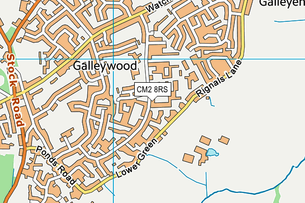 CM2 8RS map - OS VectorMap District (Ordnance Survey)