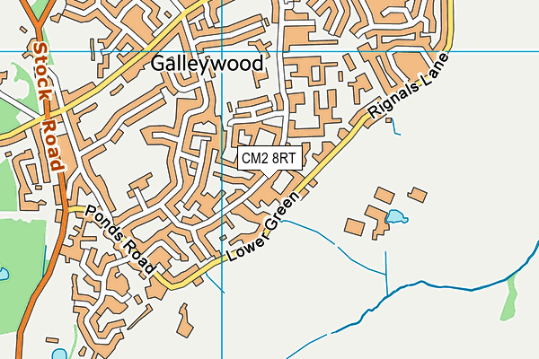 CM2 8RT map - OS VectorMap District (Ordnance Survey)