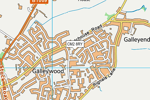 CM2 8RY map - OS VectorMap District (Ordnance Survey)