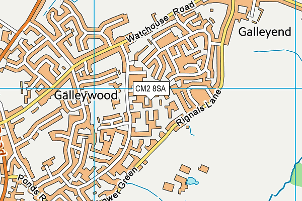 CM2 8SA map - OS VectorMap District (Ordnance Survey)