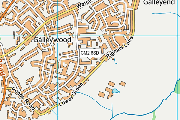 CM2 8SD map - OS VectorMap District (Ordnance Survey)