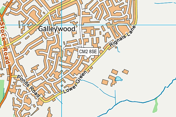 CM2 8SE map - OS VectorMap District (Ordnance Survey)