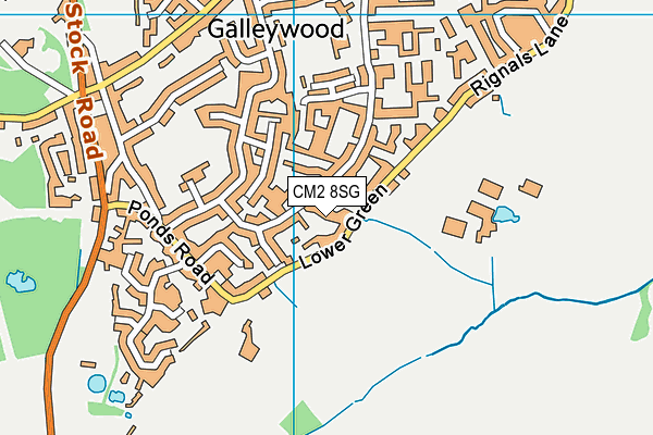 CM2 8SG map - OS VectorMap District (Ordnance Survey)