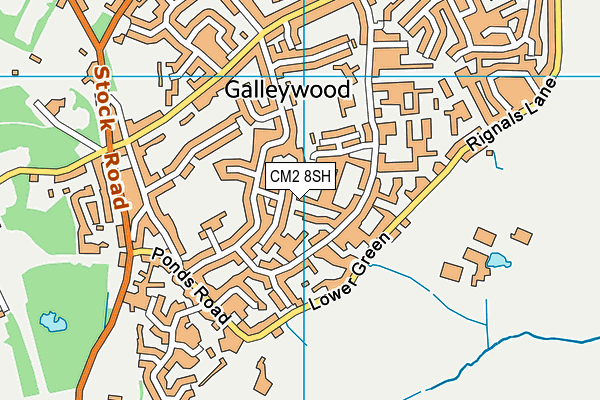 CM2 8SH map - OS VectorMap District (Ordnance Survey)