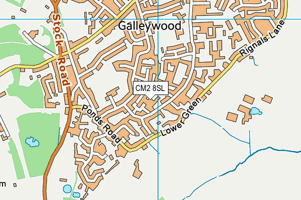 CM2 8SL map - OS VectorMap District (Ordnance Survey)