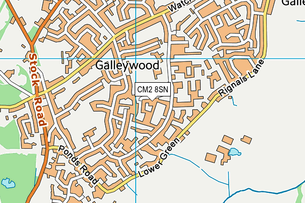 CM2 8SN map - OS VectorMap District (Ordnance Survey)