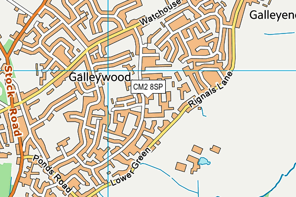 CM2 8SP map - OS VectorMap District (Ordnance Survey)