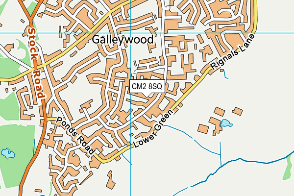 CM2 8SQ map - OS VectorMap District (Ordnance Survey)