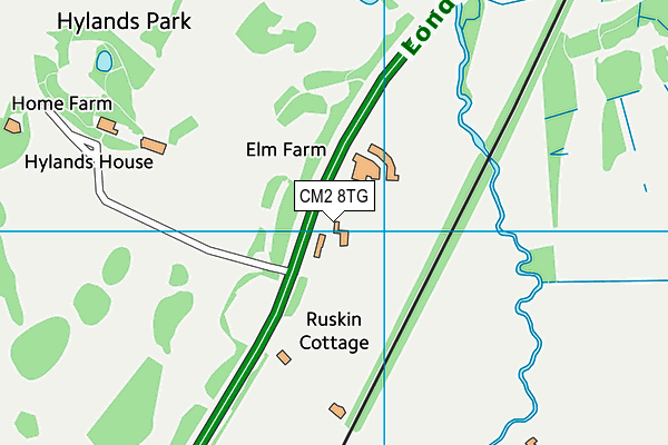 CM2 8TG map - OS VectorMap District (Ordnance Survey)