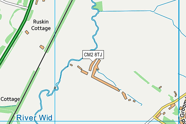 CM2 8TJ map - OS VectorMap District (Ordnance Survey)