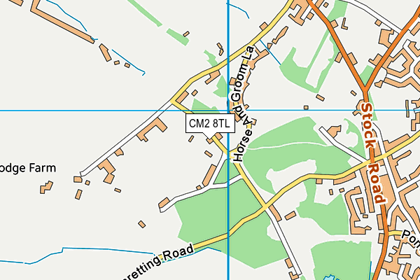 CM2 8TL map - OS VectorMap District (Ordnance Survey)