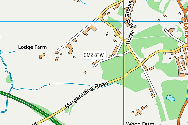 CM2 8TW map - OS VectorMap District (Ordnance Survey)