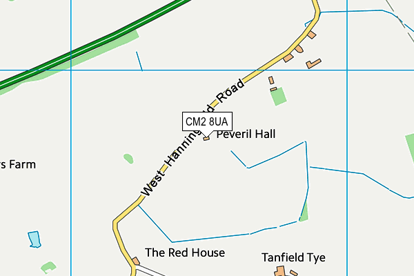 CM2 8UA map - OS VectorMap District (Ordnance Survey)