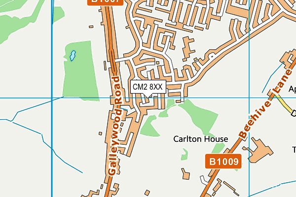 CM2 8XX map - OS VectorMap District (Ordnance Survey)