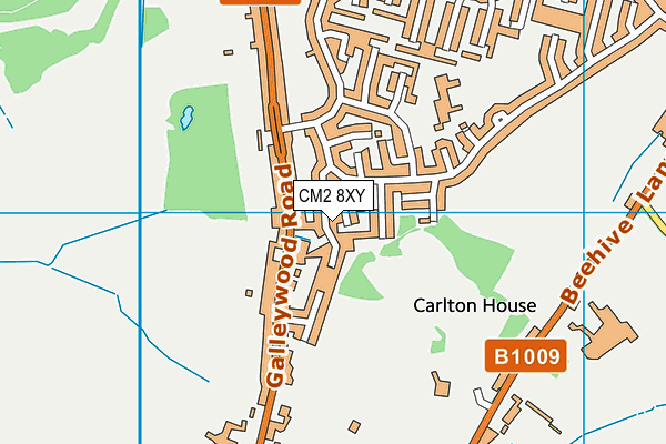 CM2 8XY map - OS VectorMap District (Ordnance Survey)