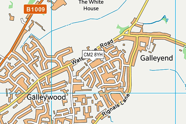 CM2 8YH map - OS VectorMap District (Ordnance Survey)