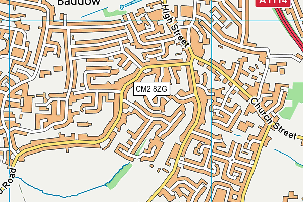CM2 8ZG map - OS VectorMap District (Ordnance Survey)