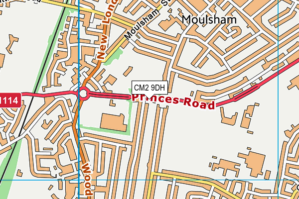 CM2 9DH map - OS VectorMap District (Ordnance Survey)