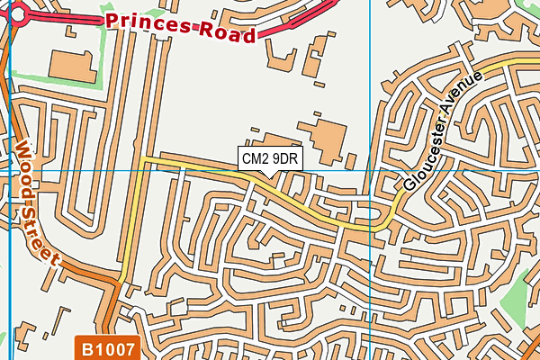 CM2 9DR map - OS VectorMap District (Ordnance Survey)