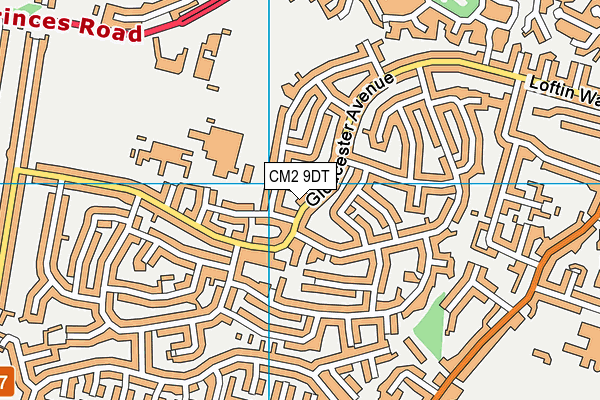 CM2 9DT map - OS VectorMap District (Ordnance Survey)