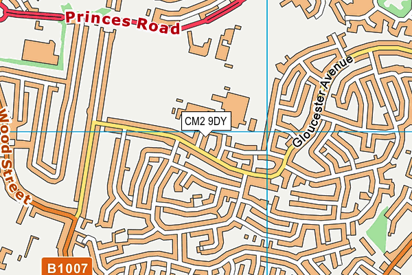 CM2 9DY map - OS VectorMap District (Ordnance Survey)