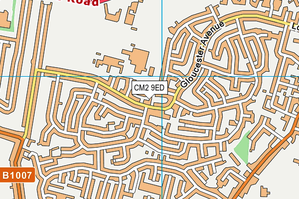 CM2 9ED map - OS VectorMap District (Ordnance Survey)