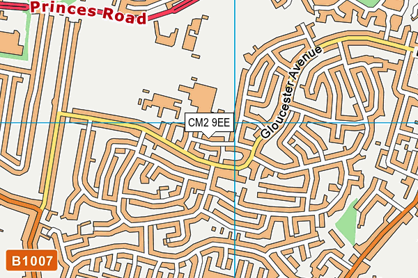 CM2 9EE map - OS VectorMap District (Ordnance Survey)