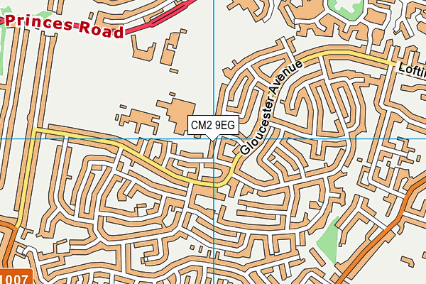 CM2 9EG map - OS VectorMap District (Ordnance Survey)