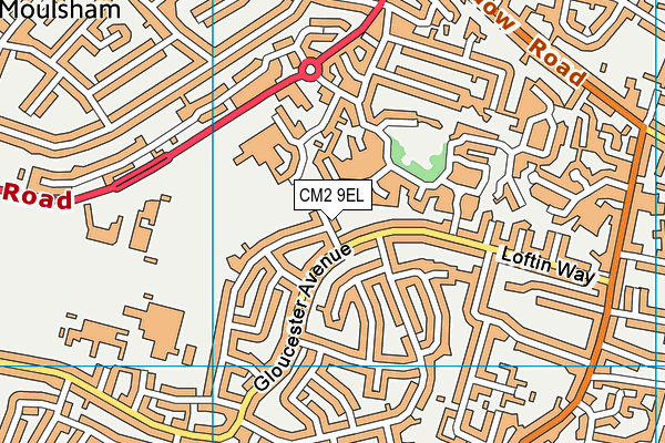 CM2 9EL map - OS VectorMap District (Ordnance Survey)