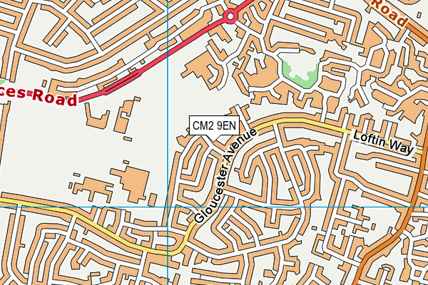 CM2 9EN map - OS VectorMap District (Ordnance Survey)