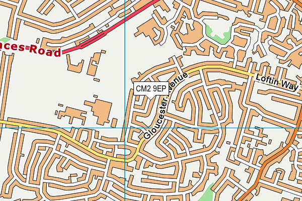 CM2 9EP map - OS VectorMap District (Ordnance Survey)