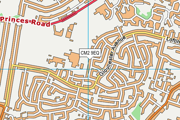 CM2 9EQ map - OS VectorMap District (Ordnance Survey)