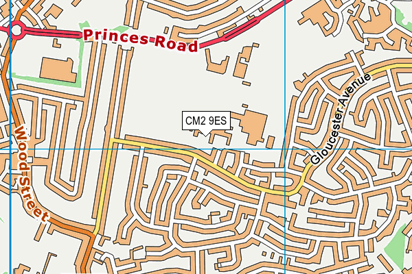 CM2 9ES map - OS VectorMap District (Ordnance Survey)