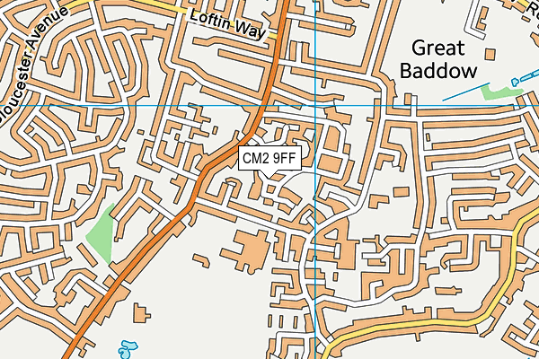 CM2 9FF map - OS VectorMap District (Ordnance Survey)