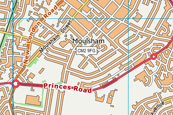 CM2 9FG map - OS VectorMap District (Ordnance Survey)