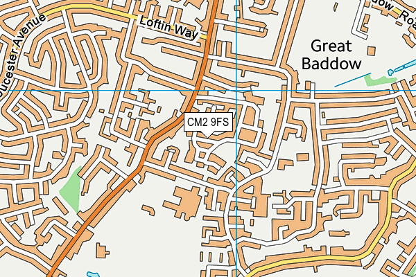 CM2 9FS map - OS VectorMap District (Ordnance Survey)