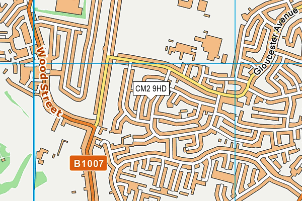 CM2 9HD map - OS VectorMap District (Ordnance Survey)