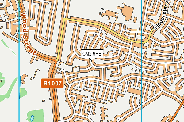 CM2 9HE map - OS VectorMap District (Ordnance Survey)