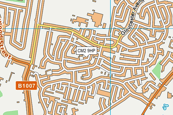 CM2 9HP map - OS VectorMap District (Ordnance Survey)