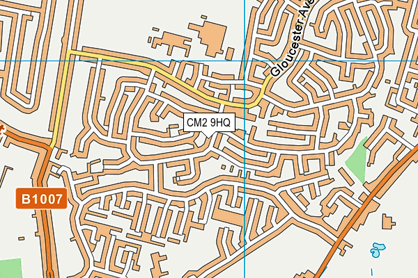 CM2 9HQ map - OS VectorMap District (Ordnance Survey)