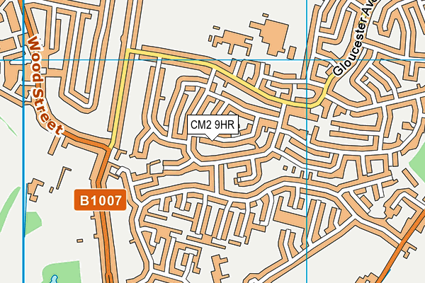 CM2 9HR map - OS VectorMap District (Ordnance Survey)