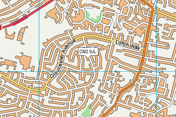 CM2 9JL map - OS VectorMap District (Ordnance Survey)