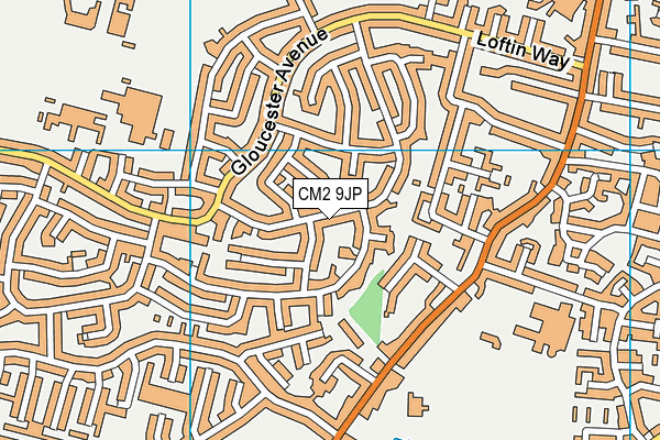 CM2 9JP map - OS VectorMap District (Ordnance Survey)