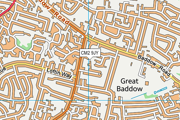 CM2 9JY map - OS VectorMap District (Ordnance Survey)