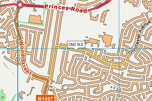CM2 9LE map - OS VectorMap District (Ordnance Survey)